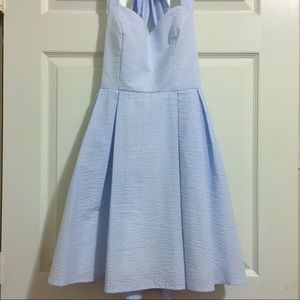 NWT Lauren James Livingston- Light Blue Seersucker